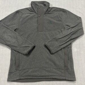 The North Face TKA 200 Fleece 1/4 Zip Snap Neck Pullover Men Large Green Outdoor